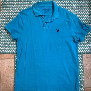 American Eagle Blue Polo Shirt, XL